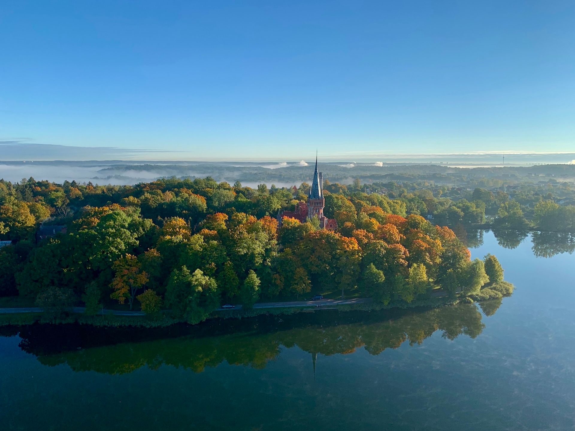 Flight over Trakai or Vilnius