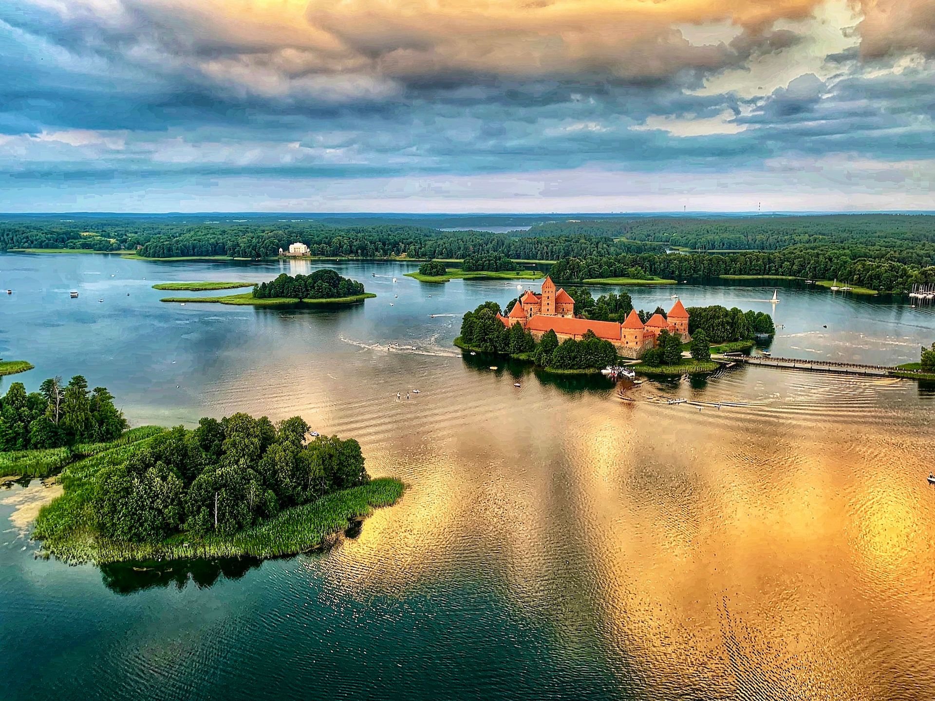 Flight over Trakai or Vilnius